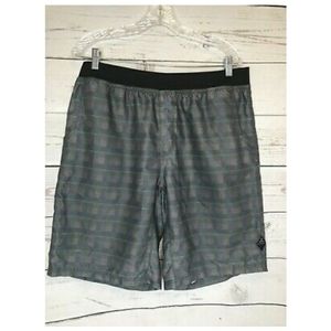 PRANA Men's Board Shorts Swim Trunks Gray Blue UPF